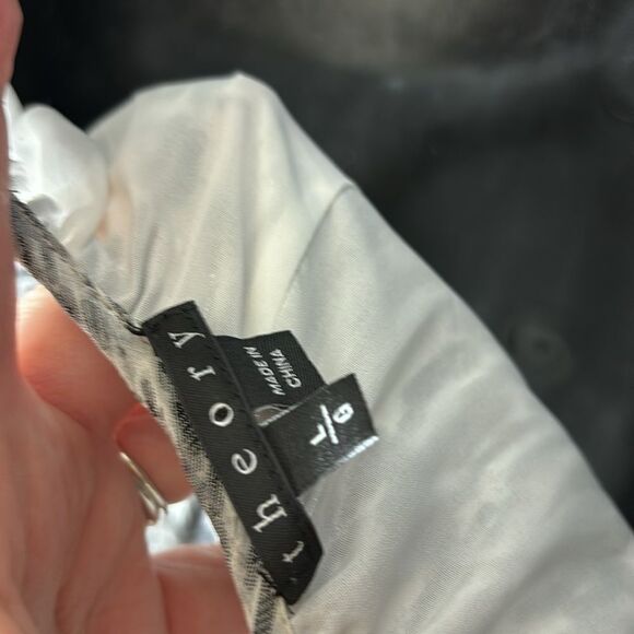 Theory womens musea silk maxi dress metallic shimmer floral abstract textured - Picture 9 of 10